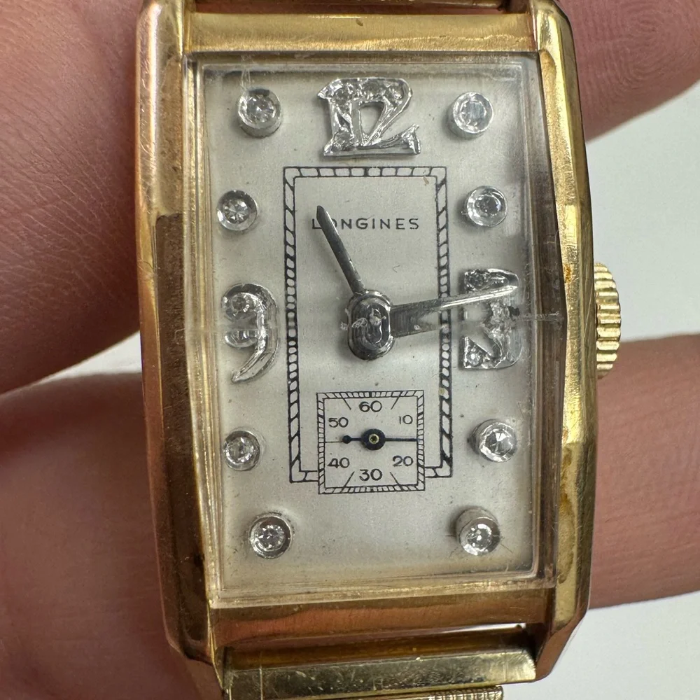 Longines 14K Gold Rectangular Watch - Picture 3 of 16